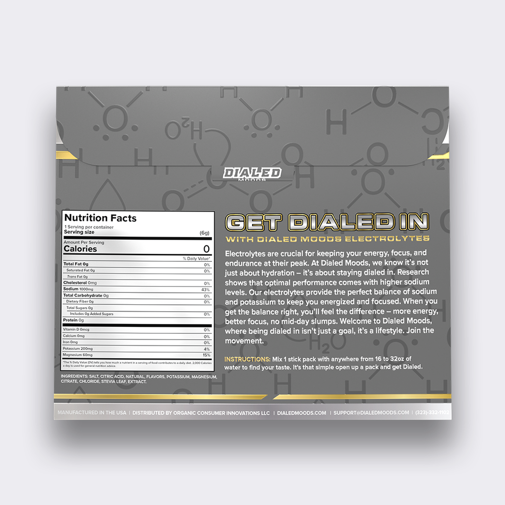 Dialed Moods Electrolyte Hydration Variety Flavor Pack