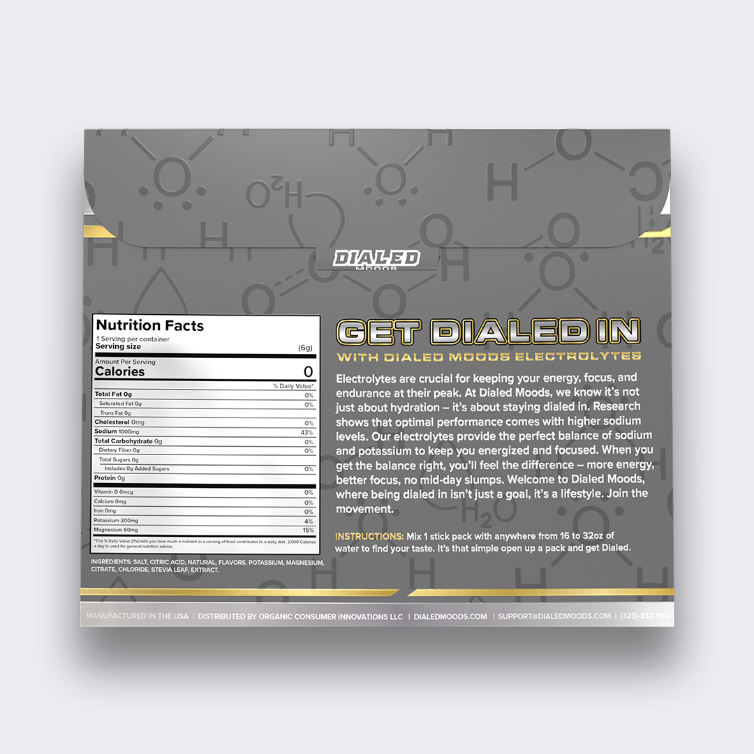 Dialed Moods Electrolyte Hydration Variety Flavor Pack