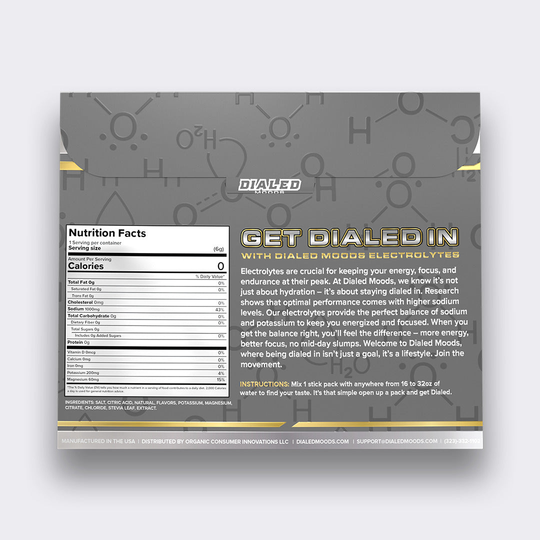 Dialed Moods Electrolyte Hydration Variety Flavor Pack